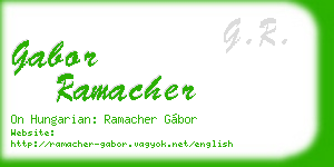 gabor ramacher business card